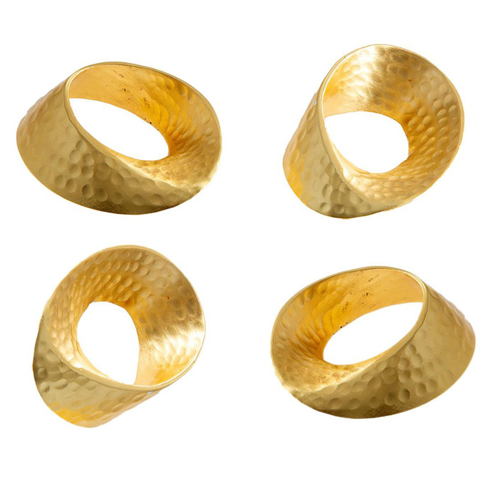 Jumbo Qarina 354 4'Lü Gold Peçete Yüzüğü Seti