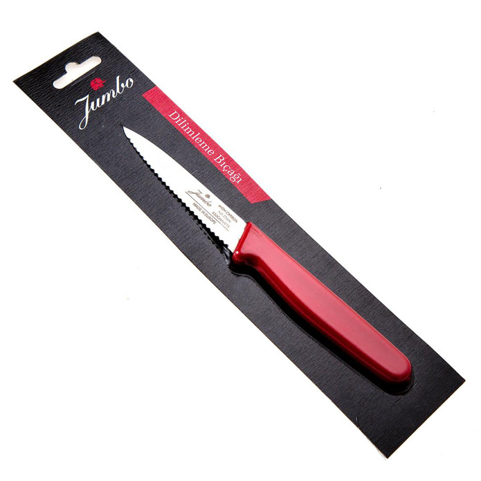 Jumbo Practico Red Tırtıklı Soyma Bıçağı 9 cm