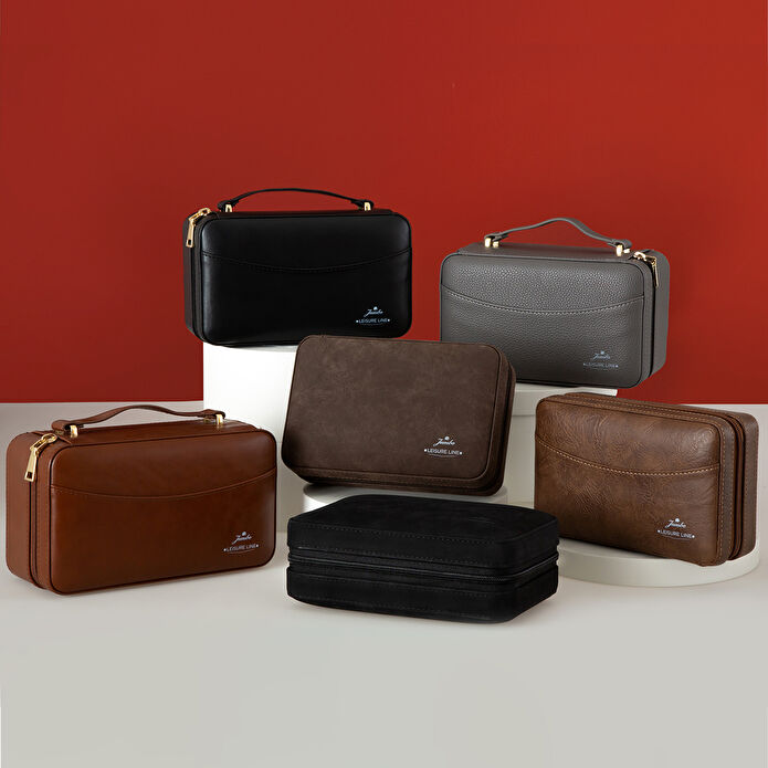 Jumbo Çakmak Kesicili Taba Puro Taşıma Çantası M