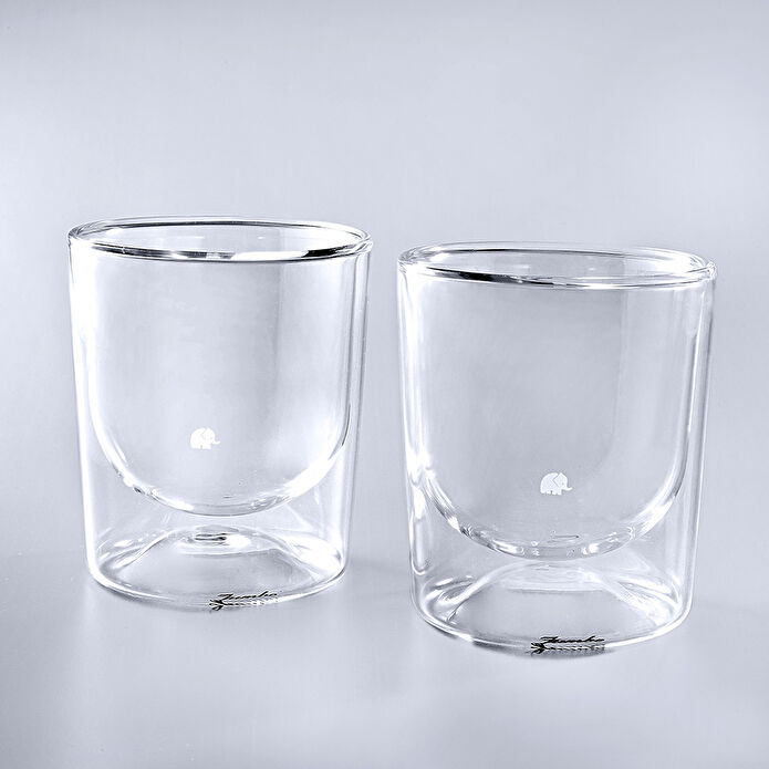 Jumbo Dublin Döküm Demlik Siyah + 2'li Double Wall Bardak 280 ml