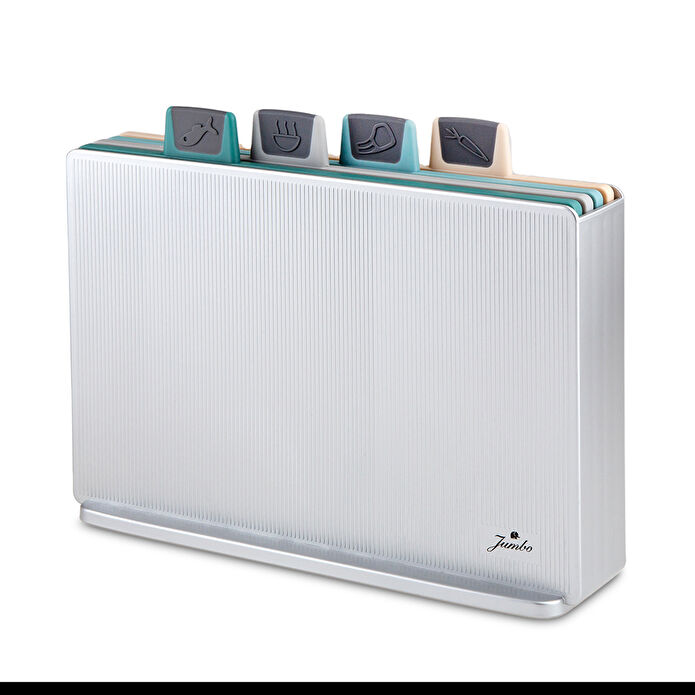 Jumbo Smart Green Standlı 4 'lü Kesme Tahtası Seti