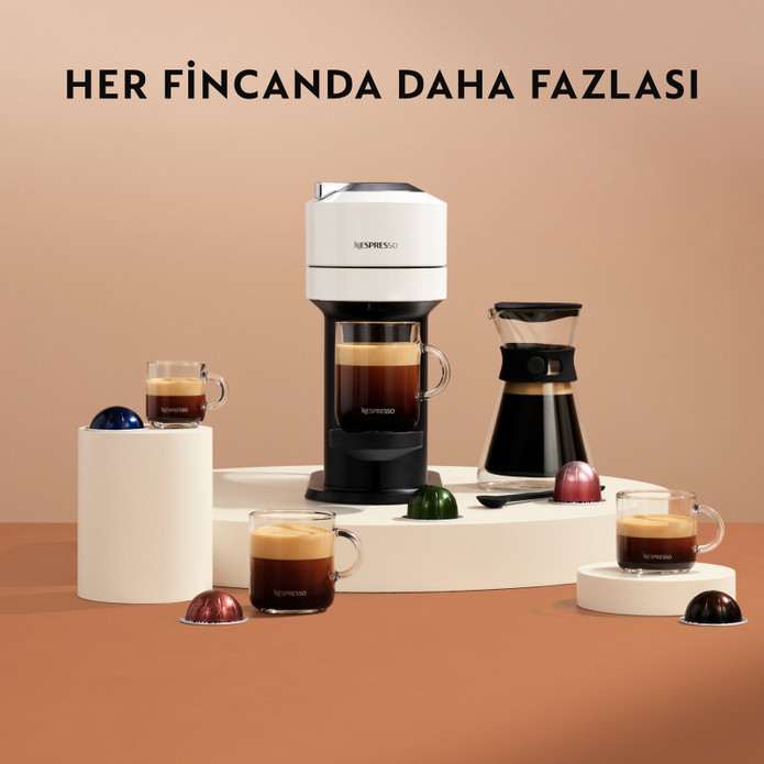 Nespresso Vertuo Next Premium Bronz Kahverengi Kahve Makinesi ve Süt Köpürtücü Aksesuar