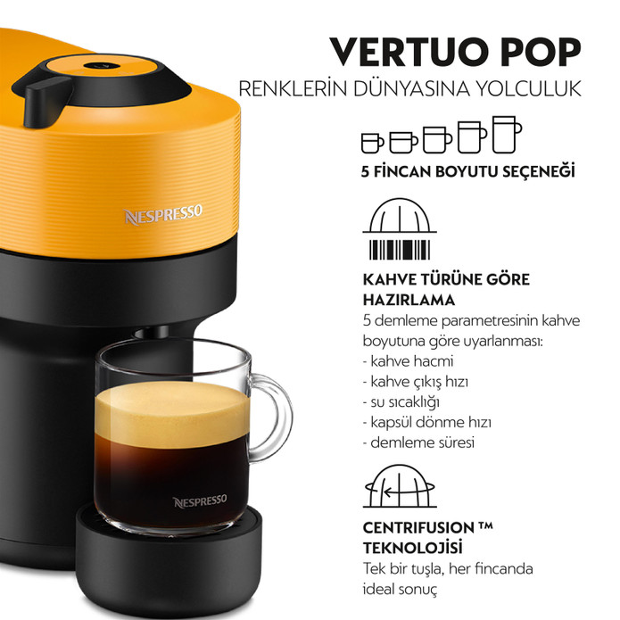 Nespresso Vertuo Pop Turuncu Kahve Makinesi