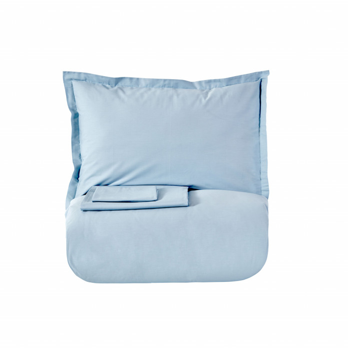 Karaca Home %100 Pamuk Cool Touch Basic Kıng Kisilik Nevresim Takımı Mavi