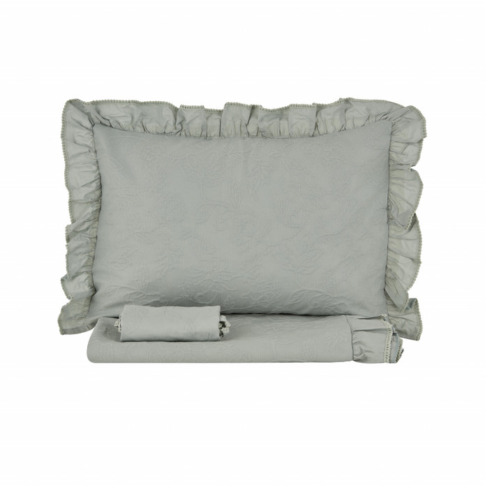 Karaca Home White Collection Tyra %100 Pamuk Çift Kişilik Yatak Örtüsü Adaçayı