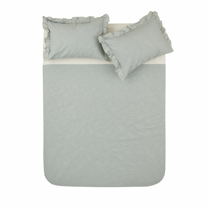 Karaca Home White Collection Tyra %100 Pamuk Çift Kişilik Yatak Örtüsü Adaçayı