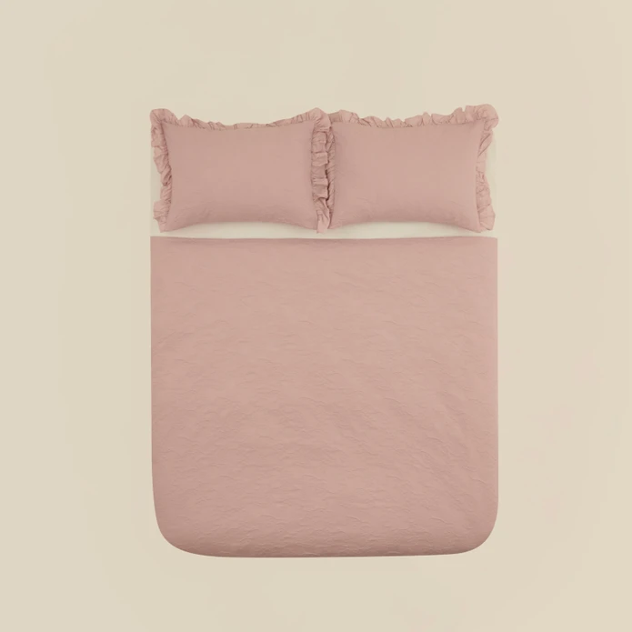 Karaca Home White Collection Tyra %100 Pamuk Çift Kişilik Yatak Örtüsü Pudra