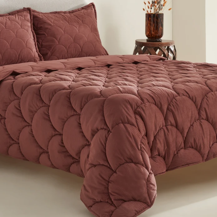 Karaca Home Cowrie Çift Kişilik Luxury Comfort Set Gül Kurusu