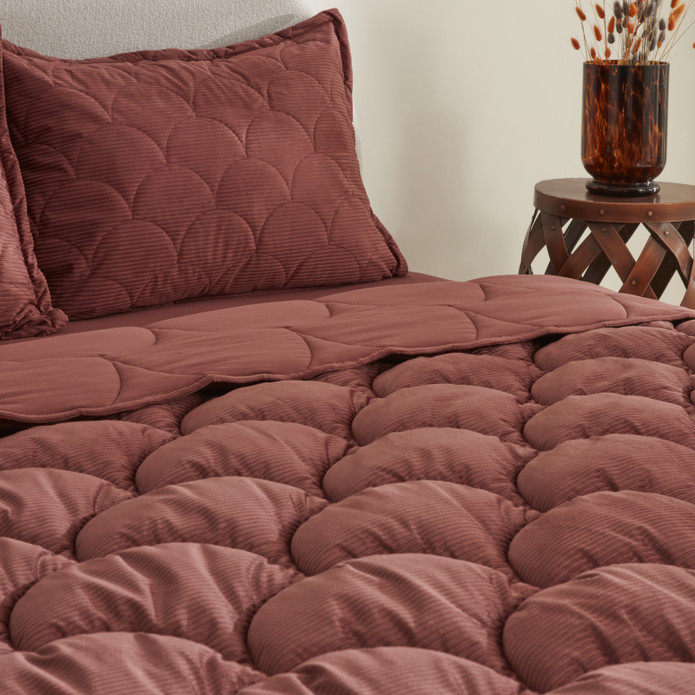 Karaca Home Cowrie Çift Kişilik Luxury Comfort Set Gül Kurusu