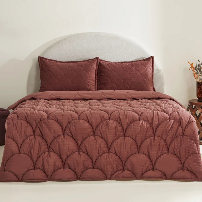 Karaca Home Cowrie Çift Kişilik Luxury Comfort Set Gül Kurusu