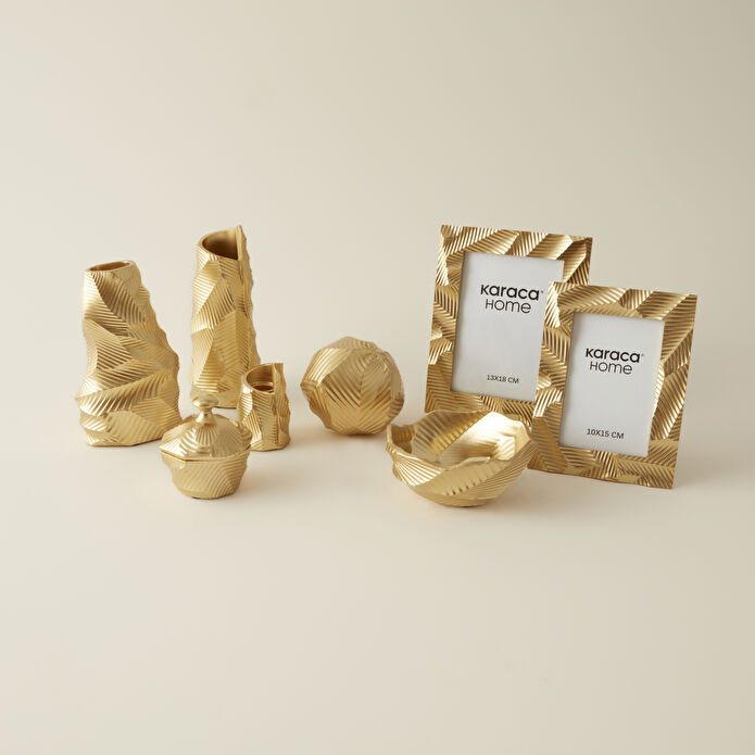 Karaca Home New Year Yılbaşı Lana Fotoğraf Çerçevesi Gold 17,8 x 22,8 cm