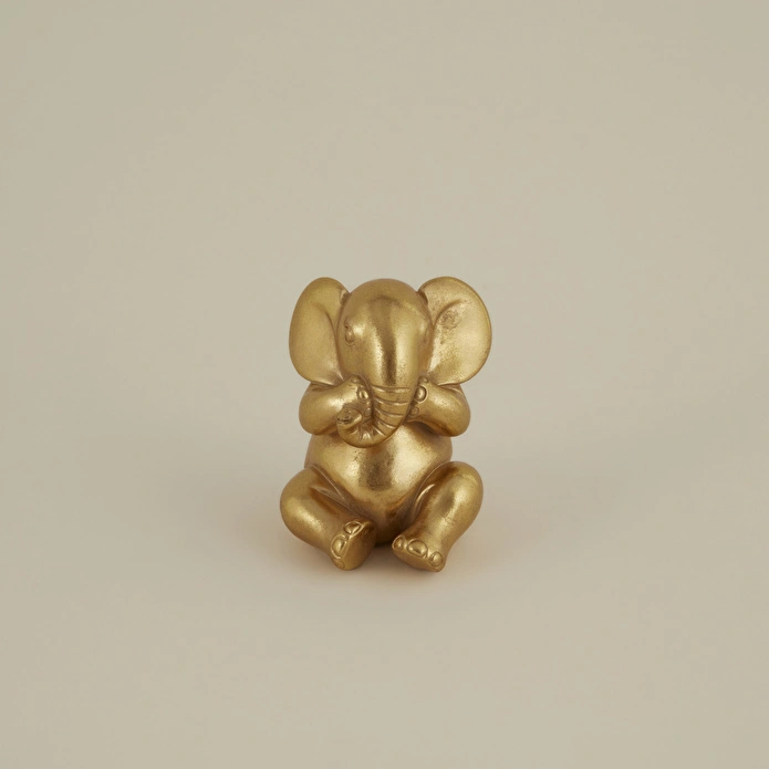 KARACA HOME ELEPHANT BİBLO GOLD 9X9X12CM