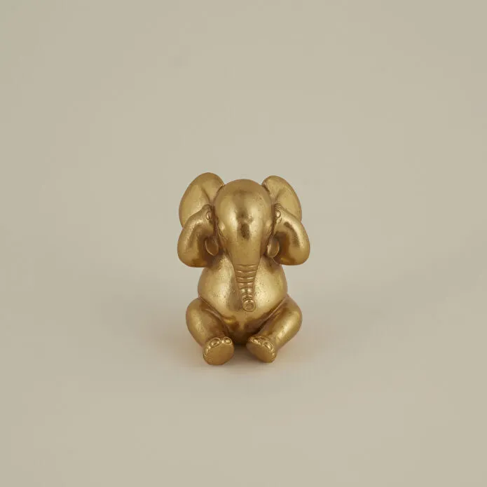 KARACA HOME ELEPHANT BİBLO GOLD 9X9X12CM