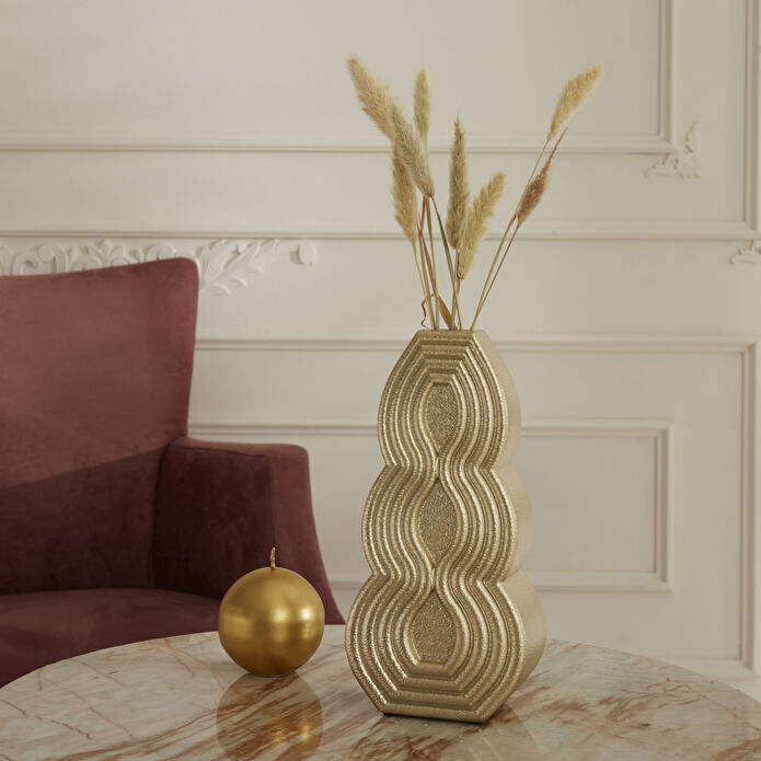 Karaca Home Vendi Vazo Gold 11,5X7,5x23,5 Cm