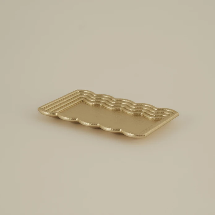 Karaca Home Vendi Dekoraif Tabak Gold 24X15 Cm