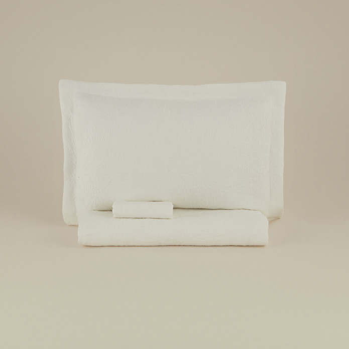 Karaca Home Olivia Çift Kişilik Yatak Örtüsü Seti Offwhite