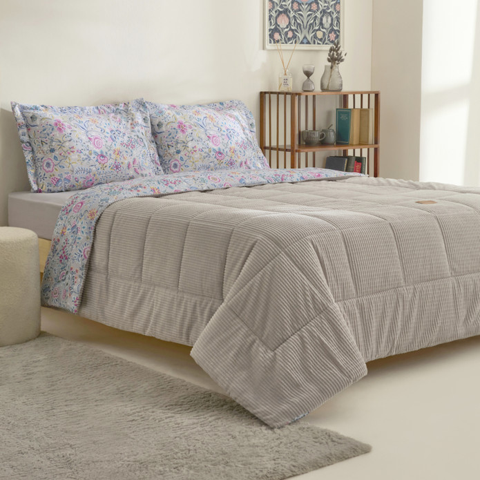 Karaca Home Ortiz Tek Kişilik Comfort Set Gri