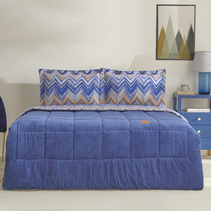 Karaca Home Vega Tek Kişilik Comfort Set Lacivert