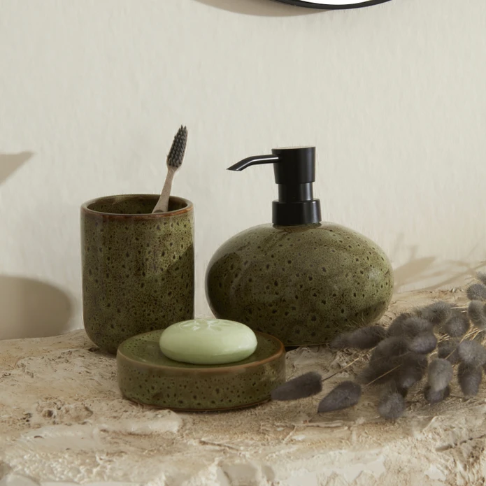 Karaca Home Olivia 3'lü Banyo Aksesuar Seti Yeşil