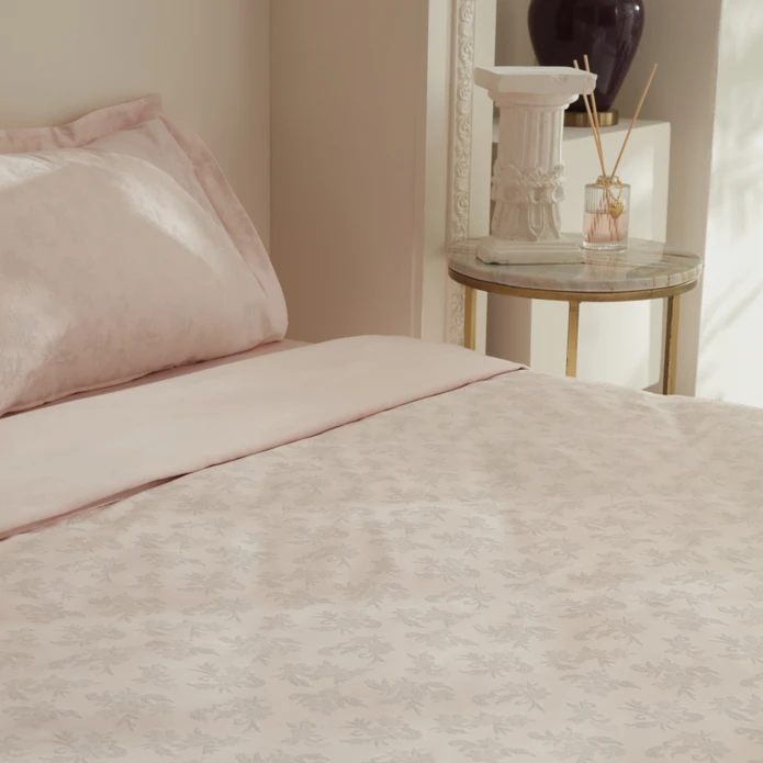 Karaca Home White Collection Viole Çift Kişilik Nevresim Takımı Pudra 