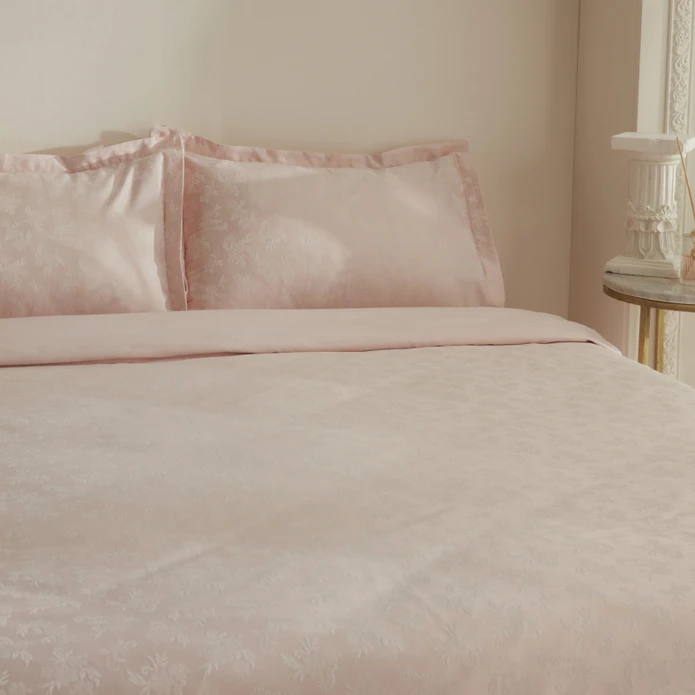 Karaca Home White Collection Viole Çift Kişilik Nevresim Takımı Pudra 