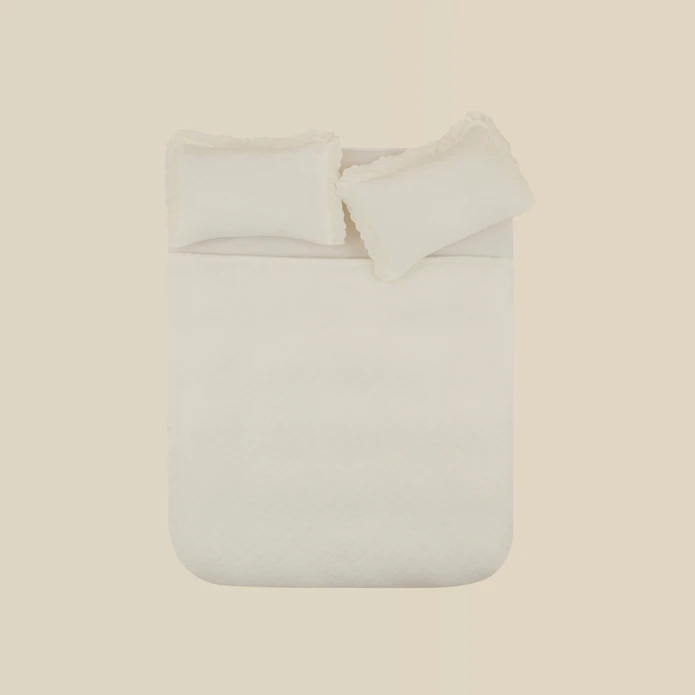 Karaca Home Arya Çift Kişilk Yatak Örtüsü Seti Offwhite