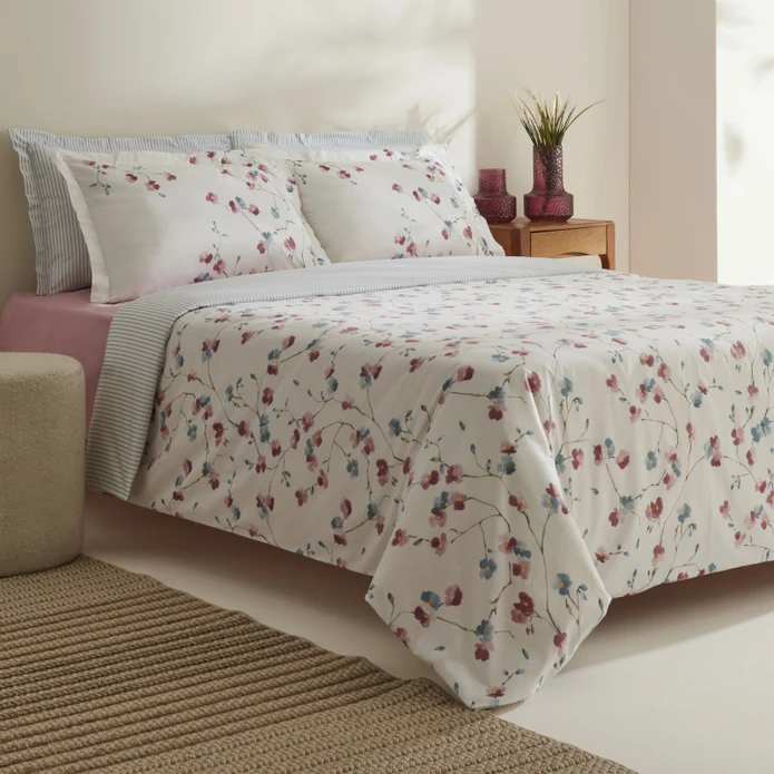 Karaca Home Lilian %100 Pamuk 120 Tel Çift Kişilik Nevresim Takımı Pembe 