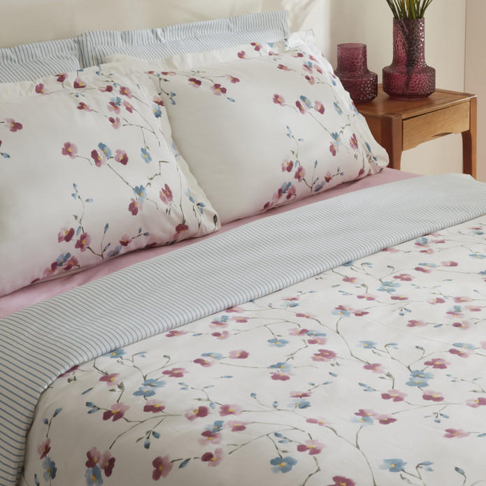 Karaca Home Lilian %100 Pamuk 120 Tel Çift Kişilik Nevresim Takımı Pembe 