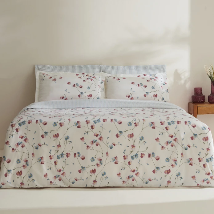 Karaca Home Lilian %100 Pamuk 120 Tel Çift Kişilik Nevresim Takımı Pembe 