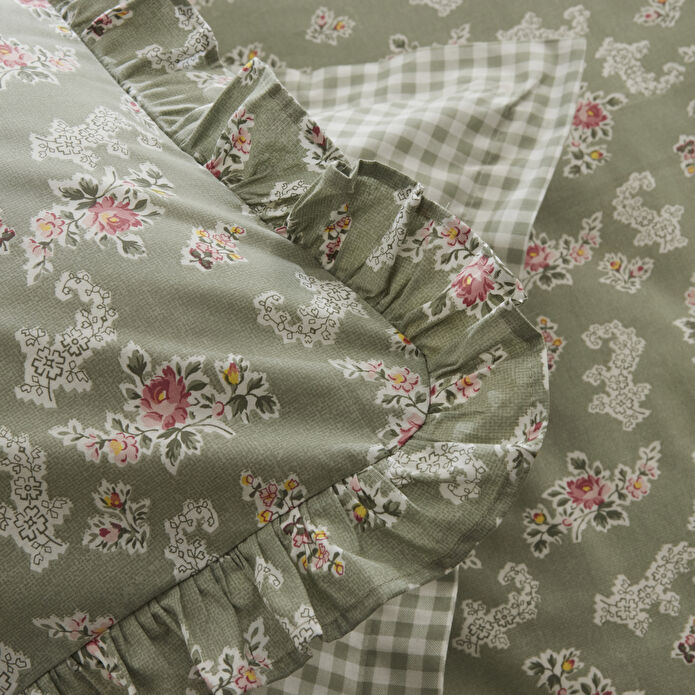 Karaca Home Carlo %100 Pamuk Tek Kişilik Nevresim Takımı Adaçayı