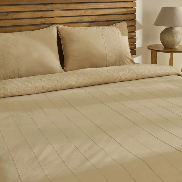 Karaca Home Carmine %100 Pamuk Nakışlı Çift Kişilik Nevresim Takımı Bej