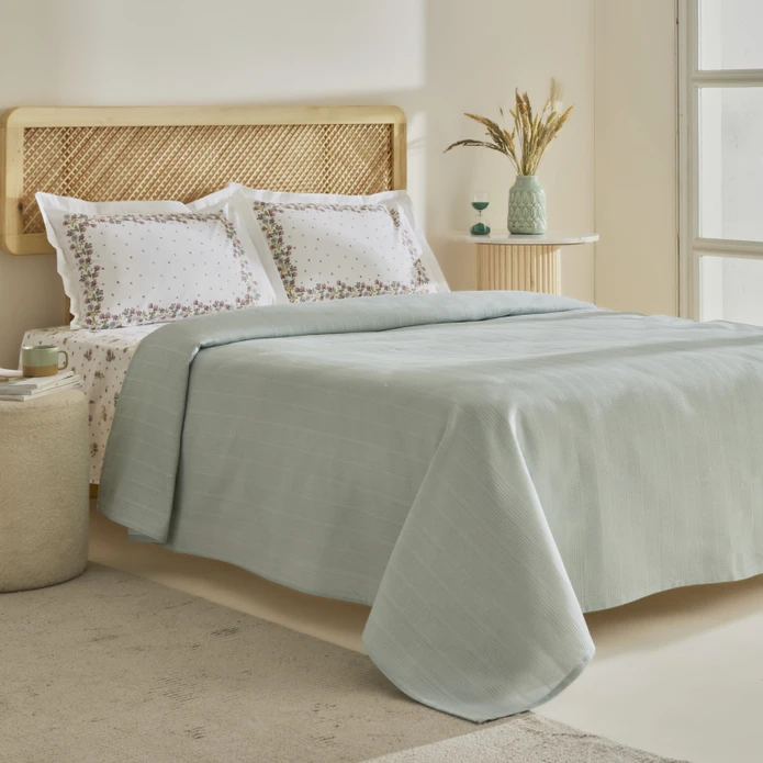 Karaca Home Roshell %100 Pamuk Tek Kişilik Pike Takımı Adaçayı