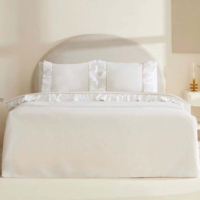Karaca Home Viento %100 Pamuk Çift Kişilik Nevresim Takımı Beyaz