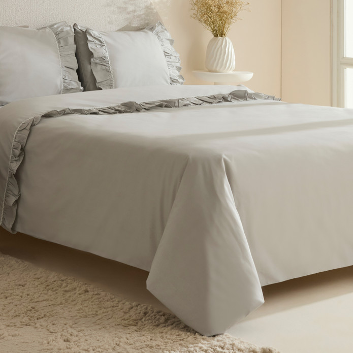 Karaca Home Viento %100 Pamuk Çift Kişilik Nevresim Takımı Gri