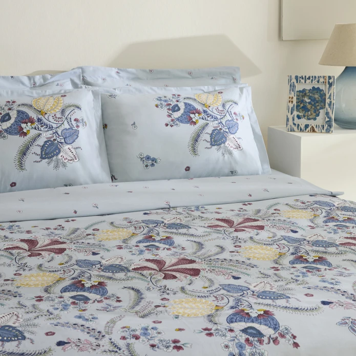 Karaca Home Seliya %100 Pamuk Tek Kişilik Nevresim Takımı Mavi