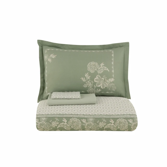 Karaca Home Haven %100 Pamuk Tek Kişilik Nevresim Takımı Koyu Mint