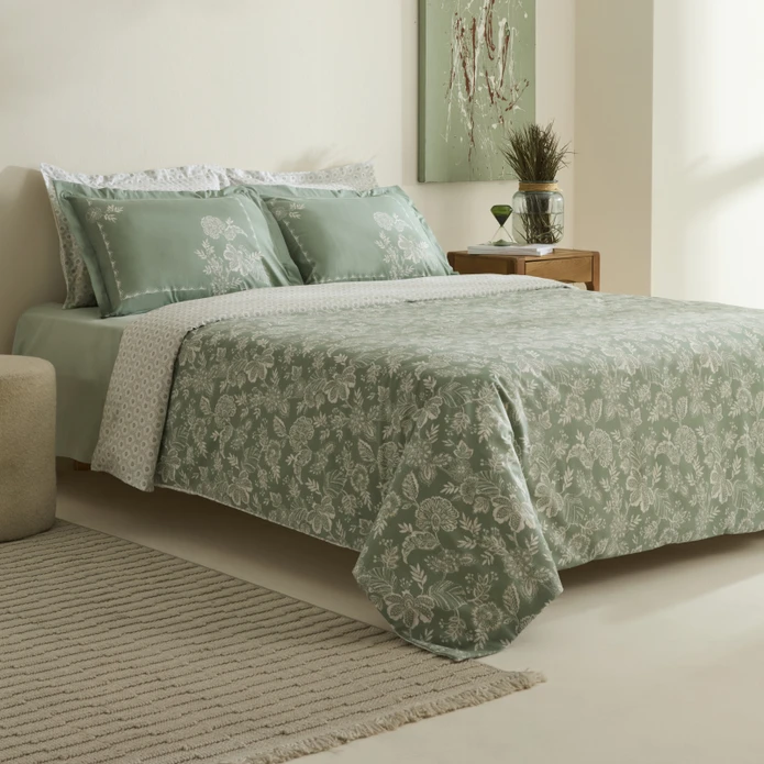 Karaca Home Haven %100 Pamuk Tek Kişilik Nevresim Takımı Koyu Mint