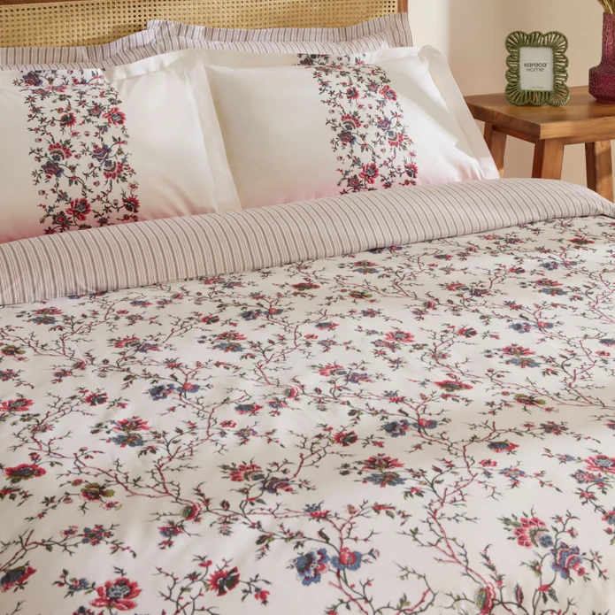 Karaca Home Inara %100 Pamuk Tek Kişilik Nevresim Takımı Kırmızı
