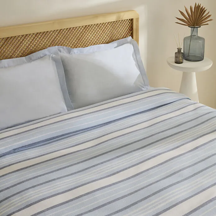 Karaca Home Lynora Çift Kişilik Peştemal Pike Takımı Mavi
