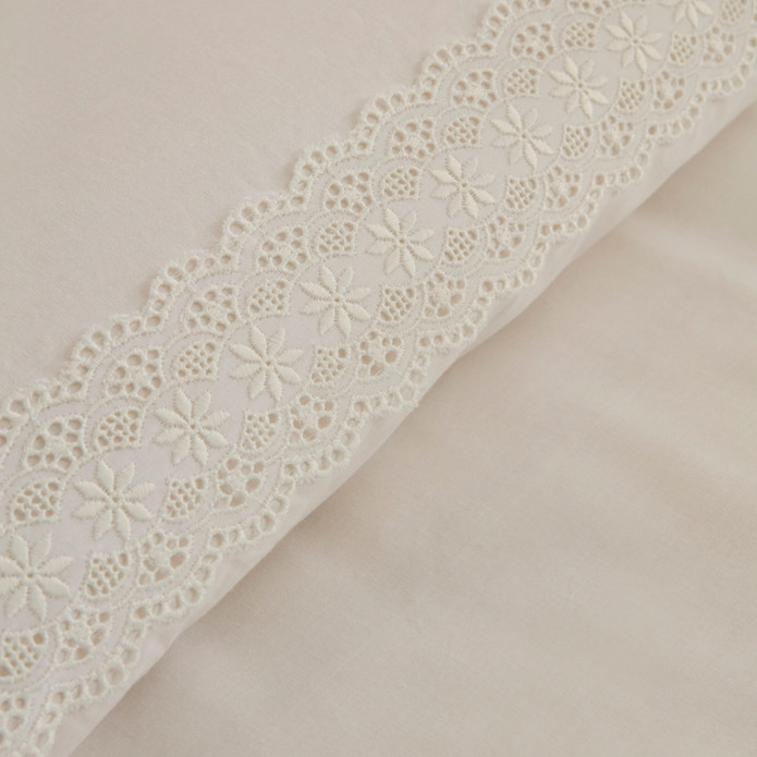 Karaca Home White Coll Eloras %100 Pamuk Çift Kişilik Nevresim Takımı Beyaz