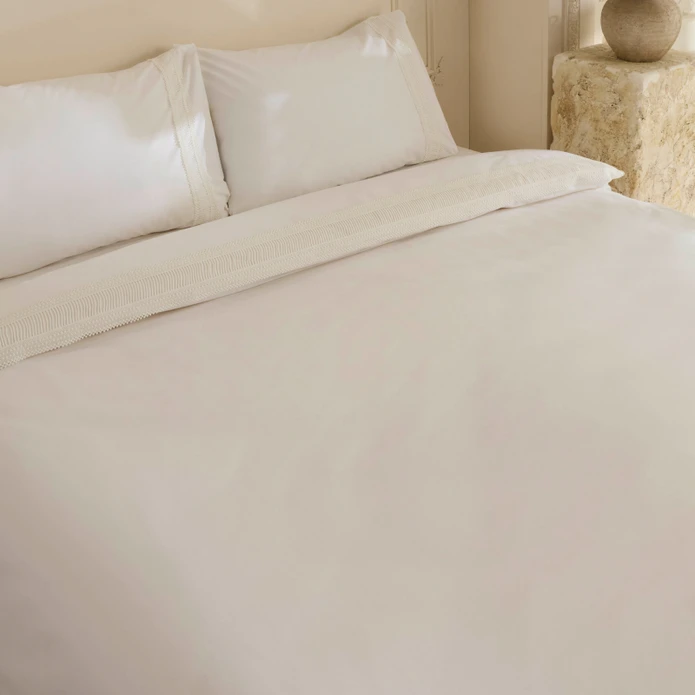 Karaca Home White Coll Lumier %100 Pamuk Çift Kişilik Nevresim Takımı Beyaz