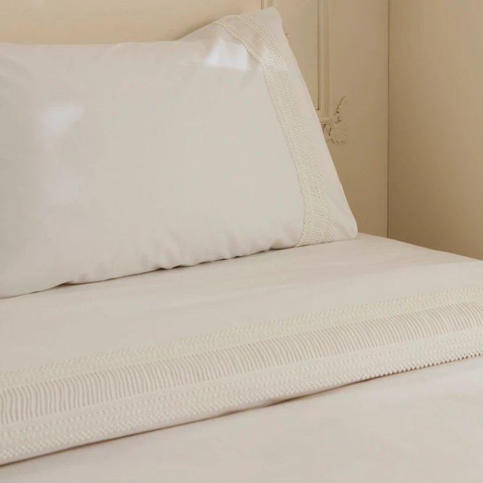 Karaca Home White Coll Lumier %100 Pamuk Çift Kişilik Nevresim Takımı Beyaz