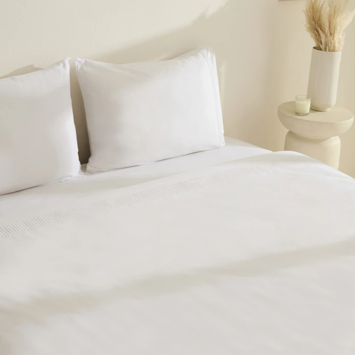 Karaca Home White Collection Fiorenza %100 Pamuk Çift Kişilik Nevresim Takımı Beyaz 