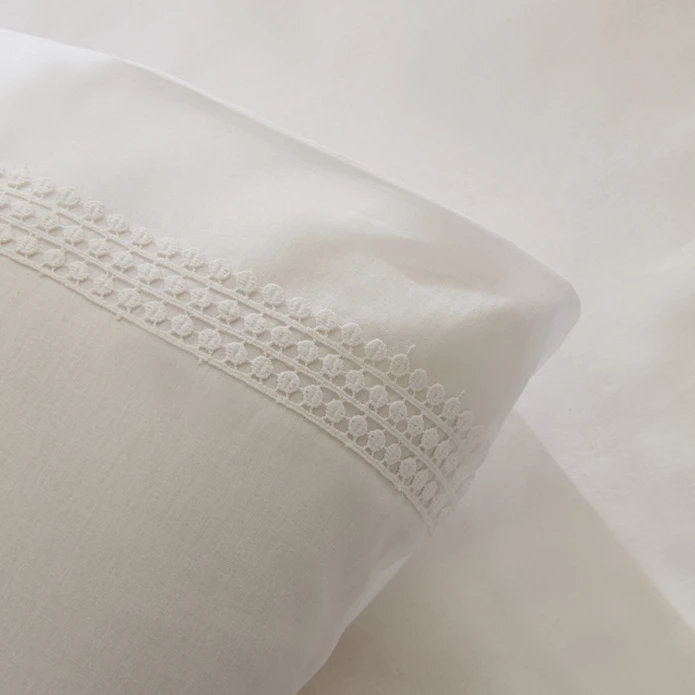 Karaca Home White Collection Fiorenza %100 Pamuk Çift Kişilik Nevresim Takımı Beyaz 