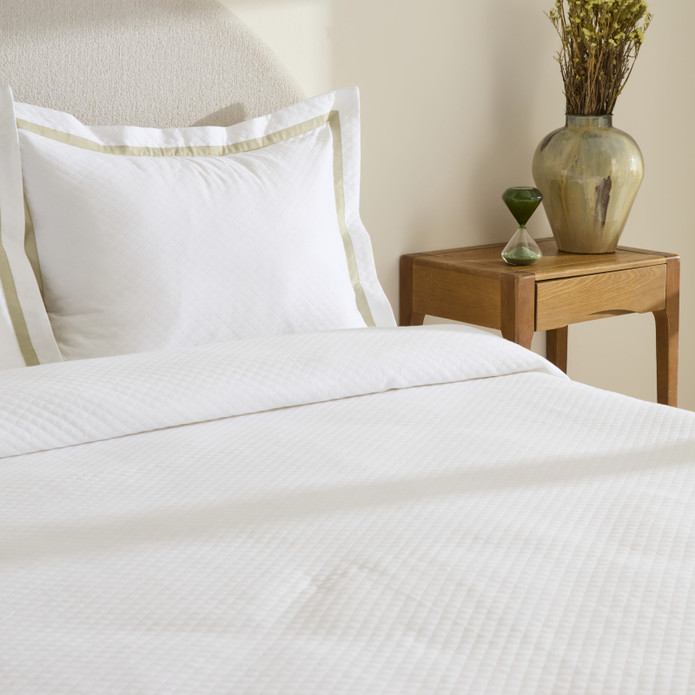 Karaca Home White Collection Doris %100 Pamuk Çift Kişilik Yatak Örtüsü Takımı Adaçayı