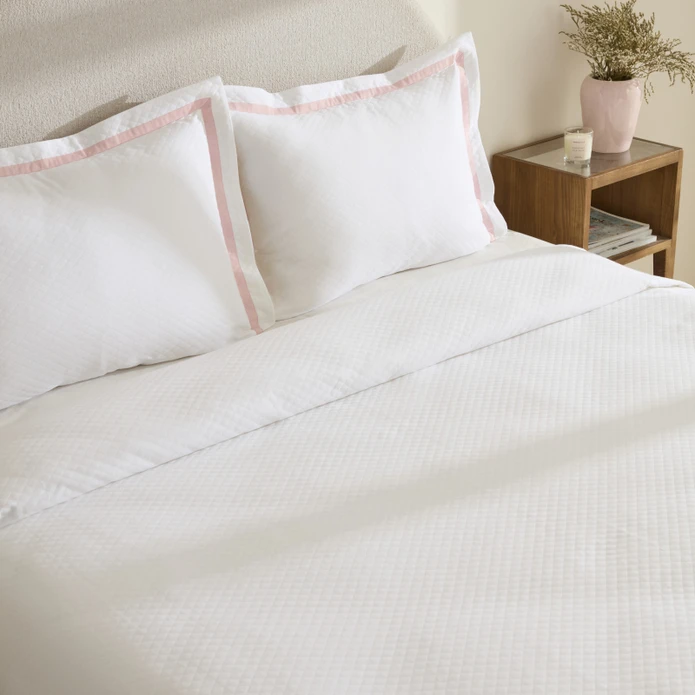 Karaca Home White Collection Doris %100 Pamuk Çift Kişilik Yatak Örtüsü Takımı Pudra