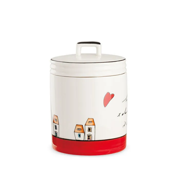 Egan Italy Le Casette Kavanoz Kırmızı 11x15 cm