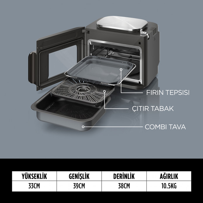 Ninja Combi All in One Multicooker Fırın ve Az Yağlı Pişirici Airfryer 12,5 L