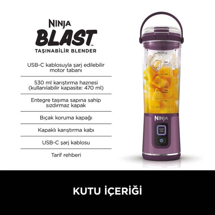 Ninja Blast Taşınabilir Blender Mor