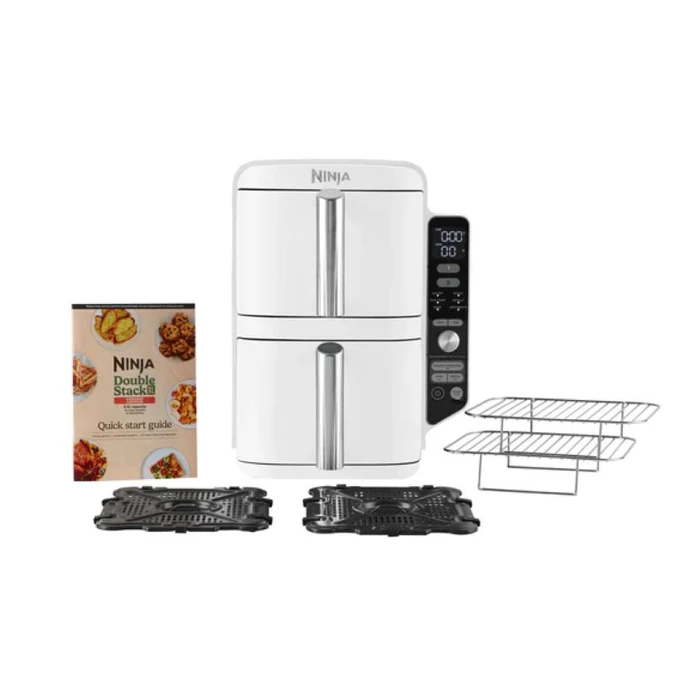 Ninja Double Stack Çift Hazneli XL Air Fryer Beyaz 9.5L 